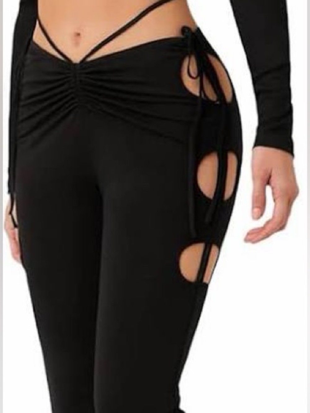 I.AM.GIA Black Cut Out Pants